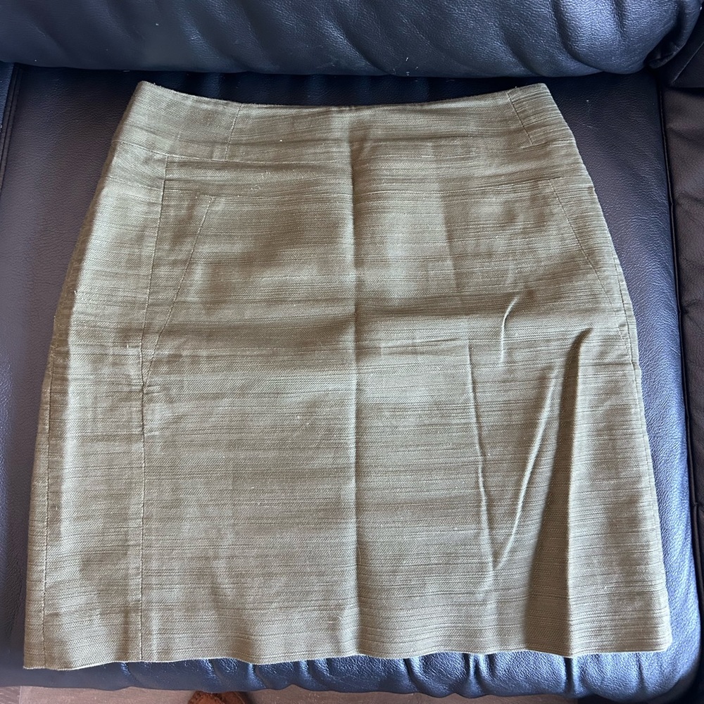 LOFT Olive green mini skirt